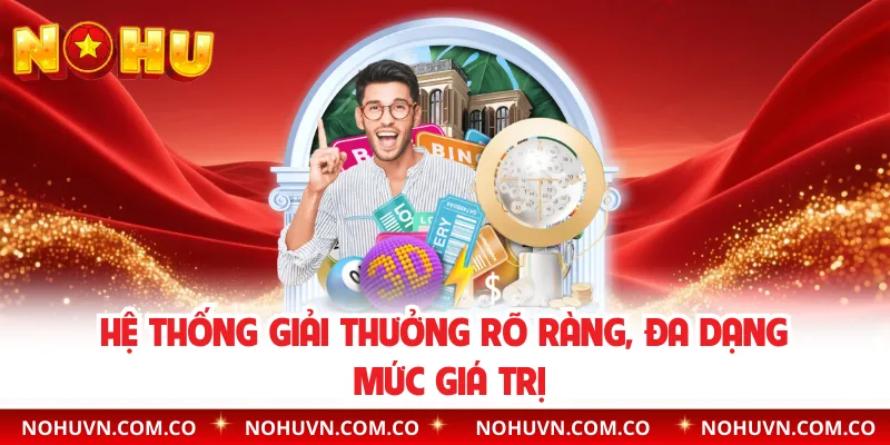 Hệ thống giải thưởng rõ ràng, đa dạng mức giá trị